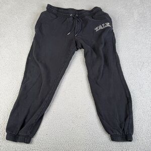 YALE UNIVERSITY Sweatpants Mens XL Black Fleece Jogger Tapered Nice Fade 32x27